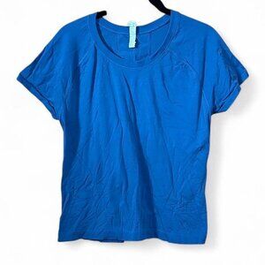 Athleta momentum seamless tee short sleeve size XL fitted 100% nylon run tech